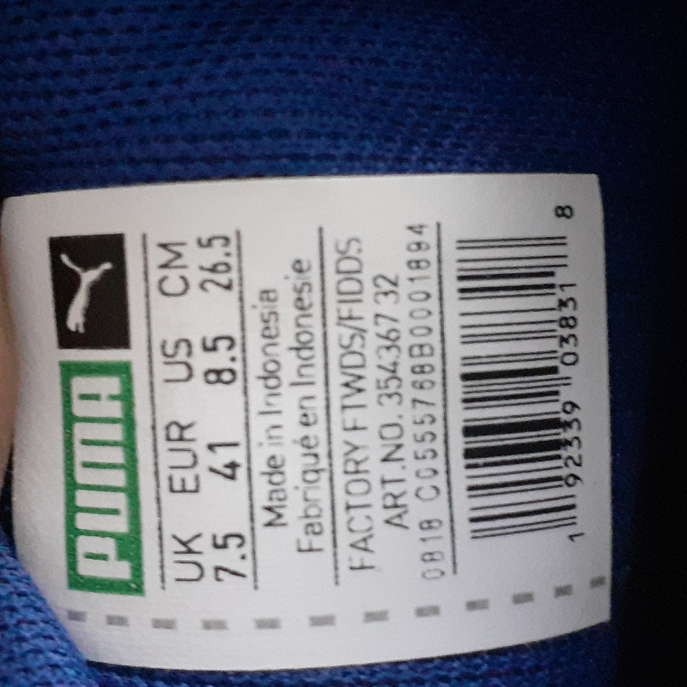 PUMAS SIZE 7.5 Royle Blue. - Picture 4 of 5